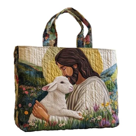 Quilted Vintage Handbag Women Tote Bag Shoulder Bag Machine Washable Floral Purse for Commuting Travel Grocery Shopping Beach