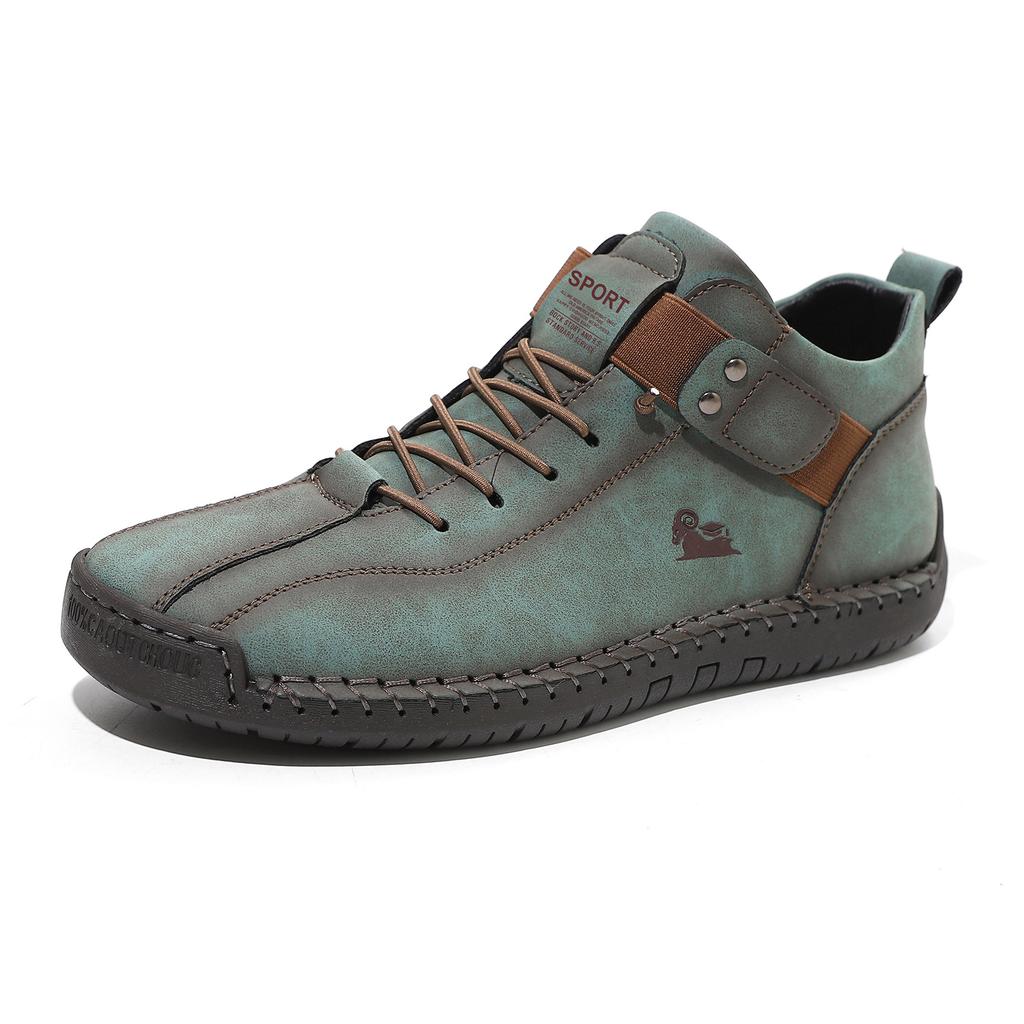 Hot Selling Plus Size Men's and Women's Mid Top Martin Boots Outdoor Casual Shoes Workwear Stitching Men's Shoes 9880