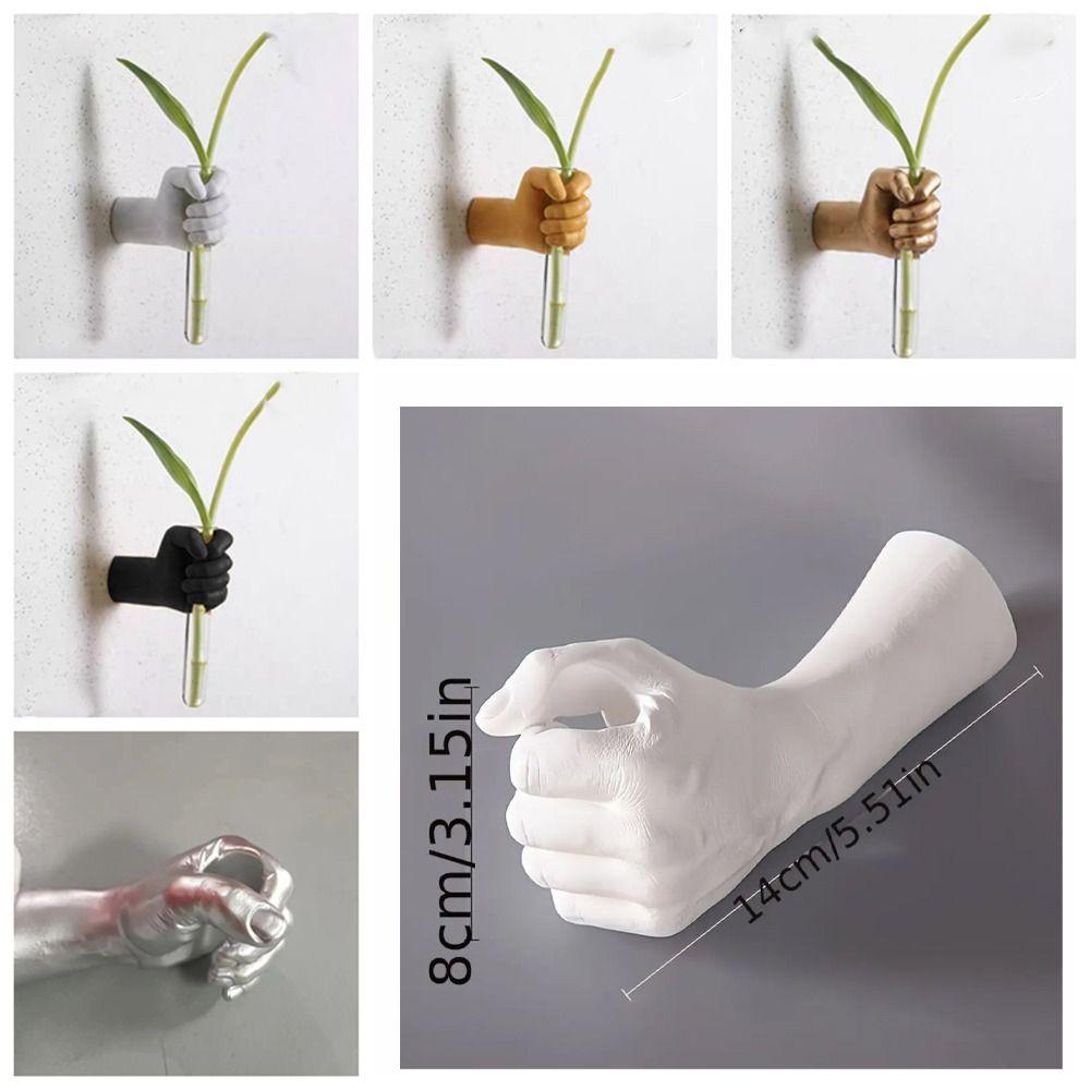 Wall Mounted Simulations Hand Flower Vase Art Wall Sculpture Hand Vase  Home