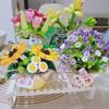 Fiori Piante Mini Bonsai Blocchi da Costruzione Fai da Te Bouquet Piante Verdi Pianta in Vaso Decorazione per la Casa Giocattoli per Bambini Per Ragazze Regali di Natale