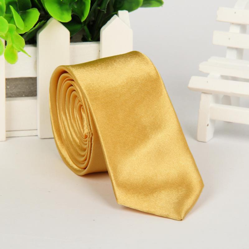 Casual Korean Style Narrow 5cm Solid Color Tie for Men