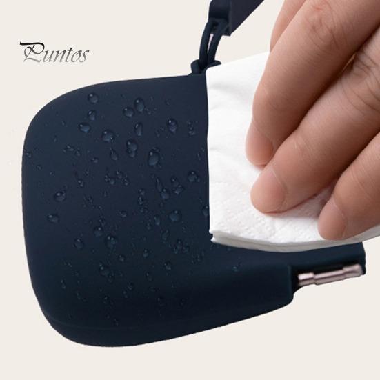 Silicone Coin Purse Portable Solid Color Multifunction Coin Holder Lipstick Keys Earphone Cable Storage Bag Pouch Wallet Women Girls Gift