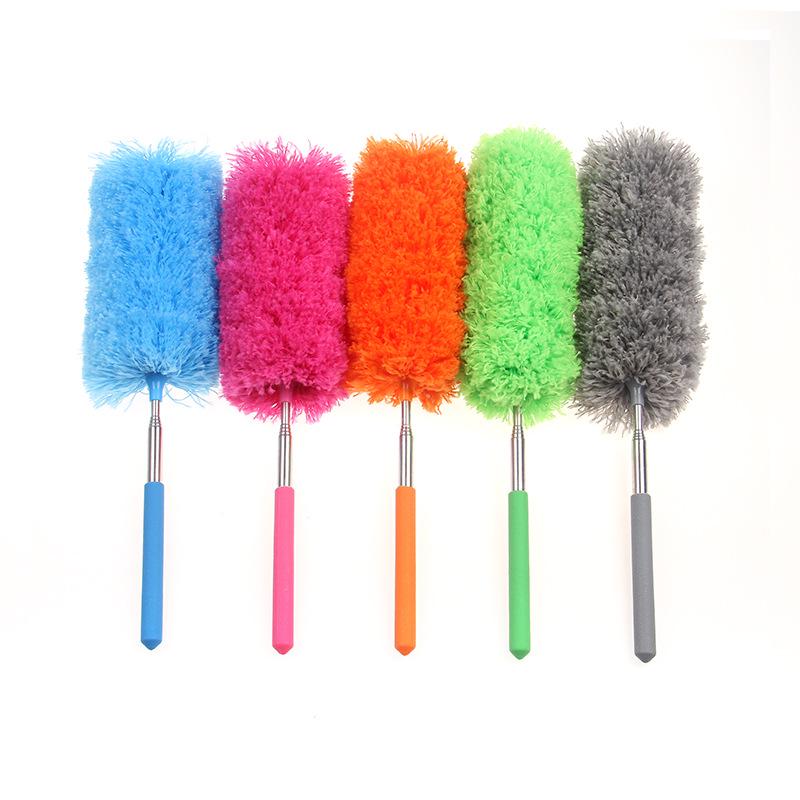 Compact Retractable Feather Duster for Household Cleaning