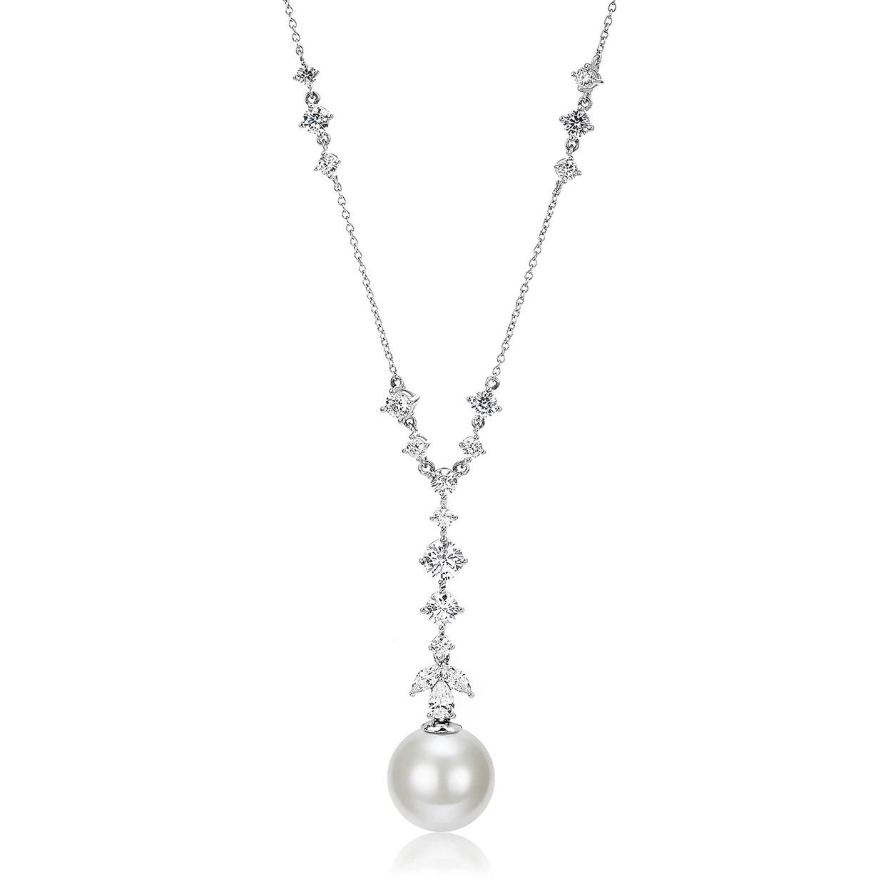 

Lulu Tong Серебряное колье с кисточкой и жемчугом S925 - 16 мм Универсальное Темпераментное Модное для Женщин