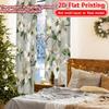 2D Flat Printing  2pcs Floral Cascade Fashionable Modern Curtains Yarn Curtains Decorations Inside Use for Bedroom   Living Room