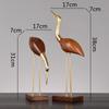 Wooden Pot Ornament Crane Bird Swan Simulation Animal Sculpture Brass Metal Sculpture Home Decoration Decorative Figurines
