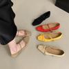 French Retro Suede Ballet Single Shoes Women's 2025 Autumn New Korean Version One-word Strap Flat Mary Jane Women's Shoes