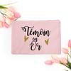 Do You Want To Be My Witness French Print Makeup Bag Female Neceser Toiletry Storage Linen Zipper Bags Wedding Gift for Witness