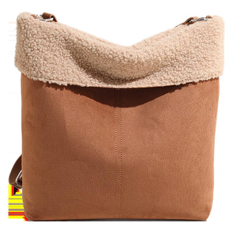 Bag Girl 2025 Autumn New Fairy Furry Bag Folded Cloud Bag Furry Hand Carry Small Bag Crossbody Bag