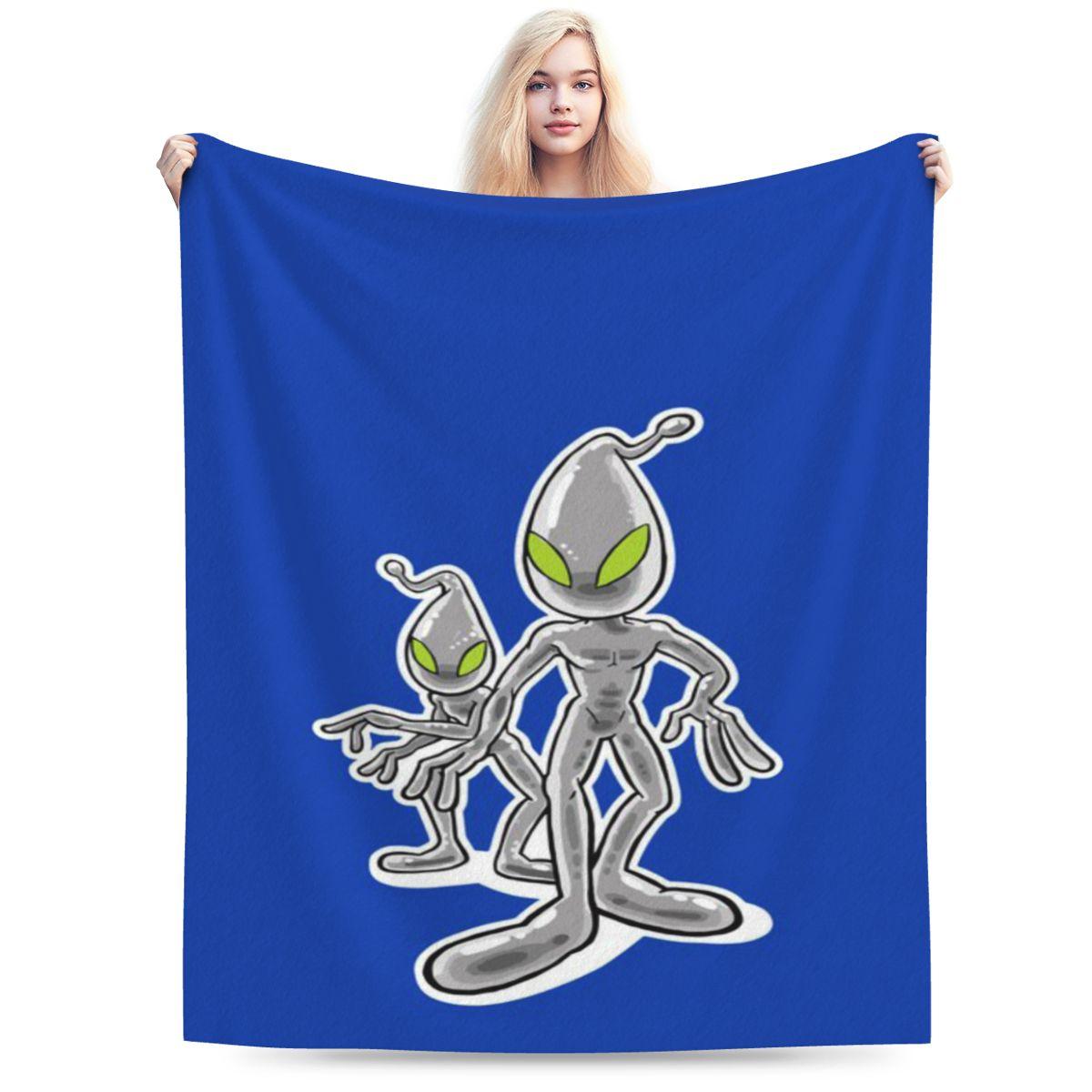 

Alien Duo Cartoon UFO Space Art Personalized Warm Party An UltraSoft Micro Fleece Blanket 75x100cm (30x40inch)