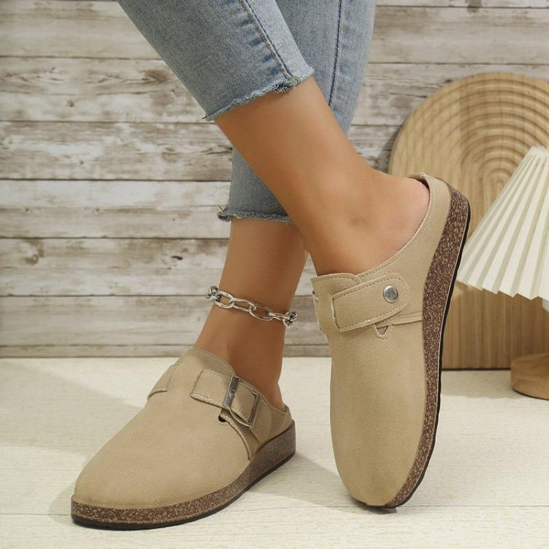 Fashion Cork Footbed Clogs Slippers for Women Fashion Suede Mules Comfort Platform Shoes with Arch Support Indoor Outdoor Sandals