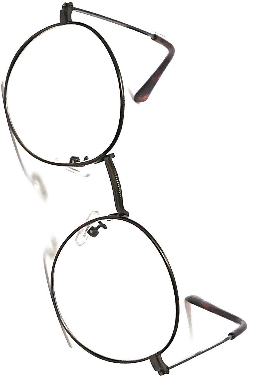 [Bliss Leather] Gold x Clear Fashion Glasses, Round Glasses, Boston Style, Full Rim, Rimmed, Men s & Women s, Sunglasses, Non-Prescription, Tinted,