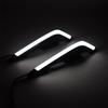 2 Stück Motorrad Frontseiten-Spoiler Winglets Aerodynamisches Flügelset Feste Windabweiser mit LED-Licht Klebe-Dekoraufkleber