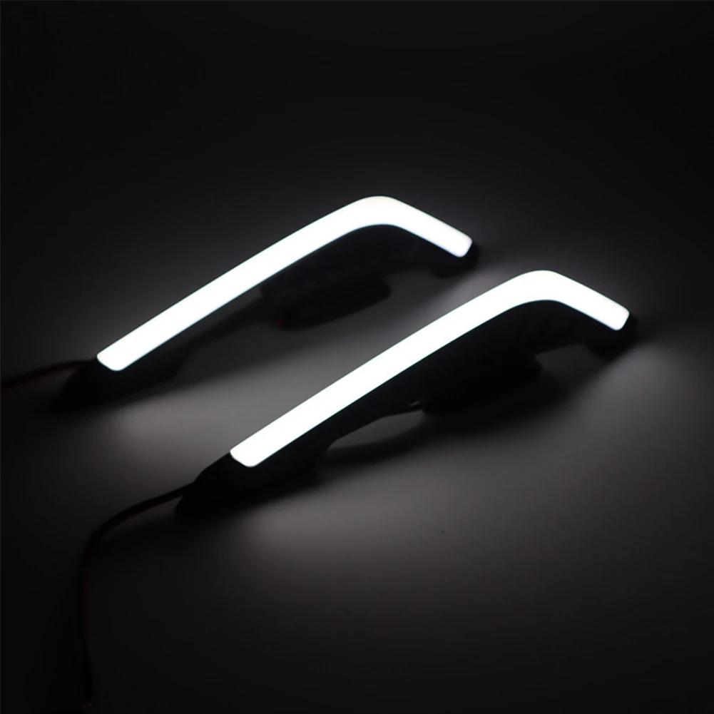 2 Stück Motorrad Frontseiten-Spoiler Winglets Aerodynamisches Flügelset Feste Windabweiser mit LED-Licht Klebe-Dekoraufkleber