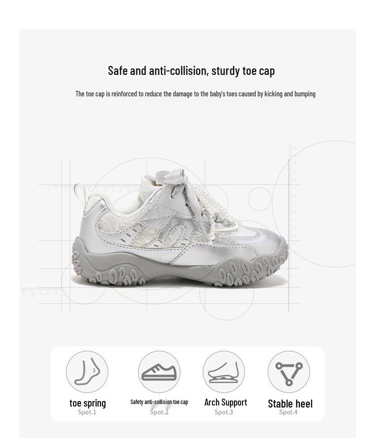 ABCkids Pearl Bow Girls' Sneakers - Autumn 2025 Style