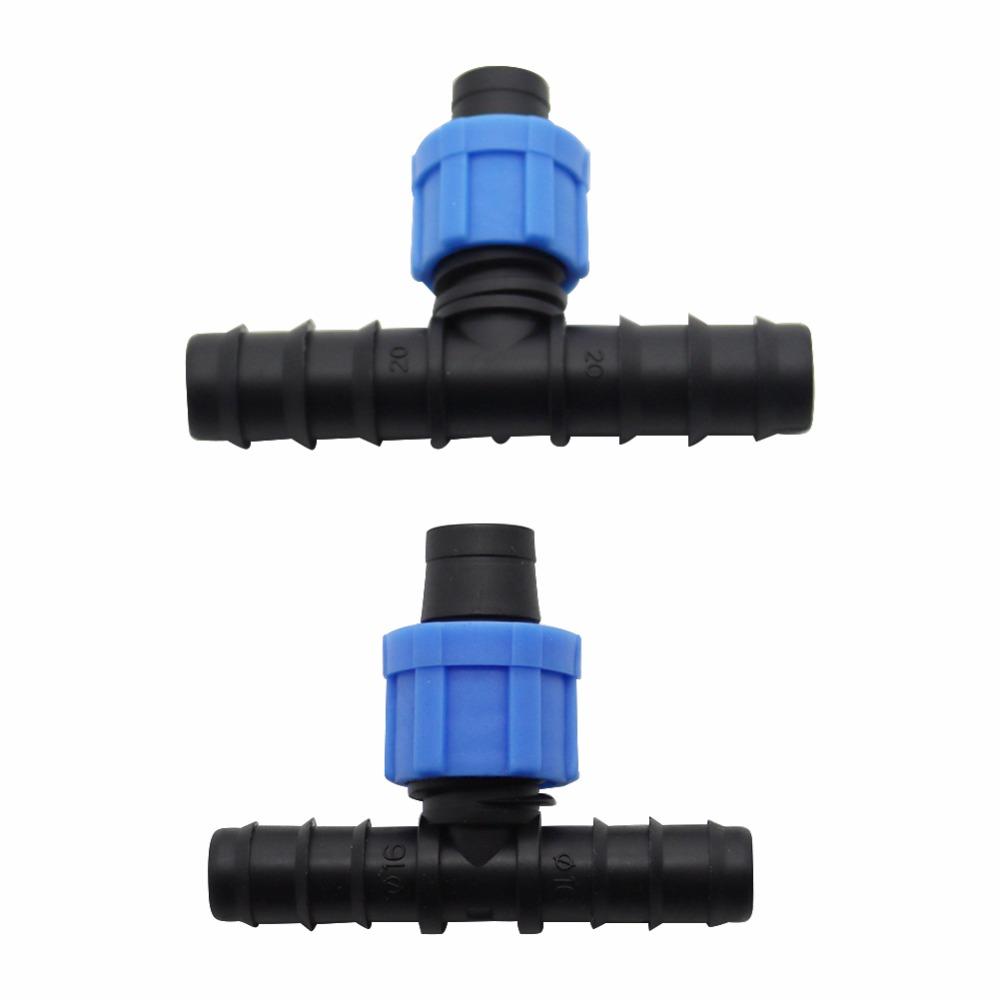 20 pcs DN16,DN20 Barbed Reducing tee Three-way connector Garden Water Connectors Micro Gardening Irrigation Accessories