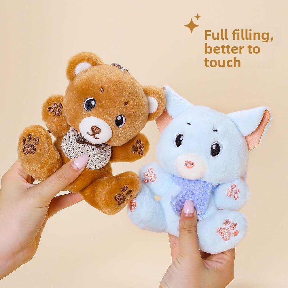 Soft Cute Animal Plush Desk Companion With Keychain For Kids And Teens