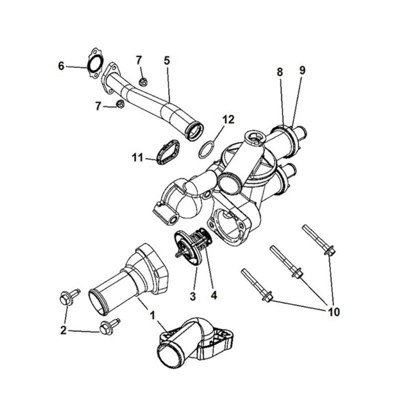 Carcasă termostat lichid de răcire motor auto 68003582AB 902-319 4884571AB Înlocuire carcasă termostat 55111016AD