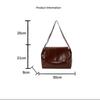 Solid Color Retro Women's Chain Bag: Large Capacity Autumn/Winter Shoulder & Crossbody Bag