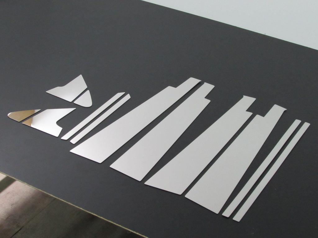 BRIGHTZ Stainless Steel Pillar Panels with Visor for Wagon R Stingray Compatible with 44 Wagon R 18196 Ultra-Mirror MH34S/MH44S (12-Piece Set)