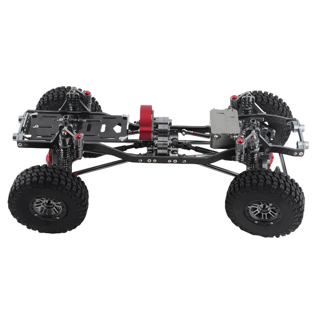 RC Car Chassis Kit, RC Car Frame Set with CNC Aluminum Alloy Winch Mount Carbon Frame for 31300CMm Wheelbase
