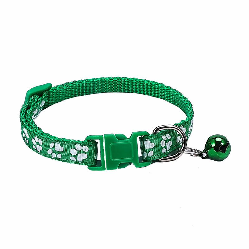 Obojky pro psy pro malé kočky s nastavitelným psím štěnětem Bling Paw Prints Bell Breakaway