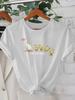 Ladies' Cute Duck Arrangement Printed Pattern T-shirt Casual Round Neck Short Sleeve Top Casual Summer Women's Clothing