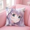 Anime Chino Kafu Cushion Cover Eco-Friendly Odorless Healthy Pillowcase Soft & Comfortable Kid-Safe No Filling