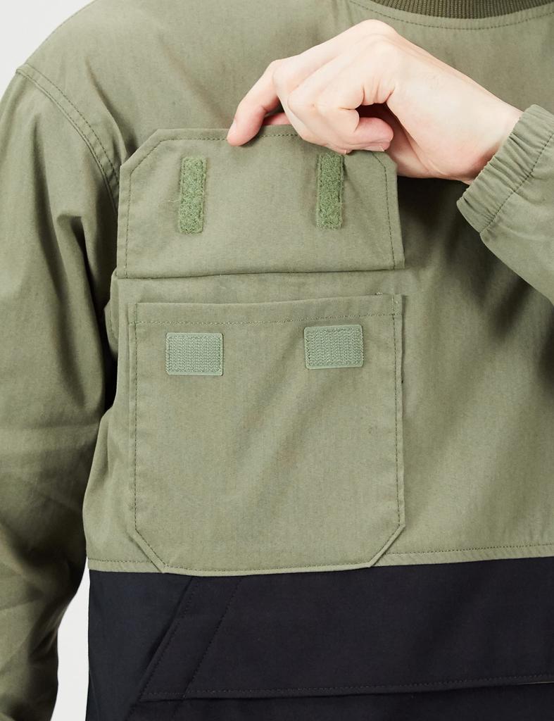 Heat Resistant Crew Neck Sweatshirt Breathable and FIREWOOD WORK Sweatshirt Olive [Jack Wolfskin] Men's (TEXASHIELD Windproof) [5029641 / PO]