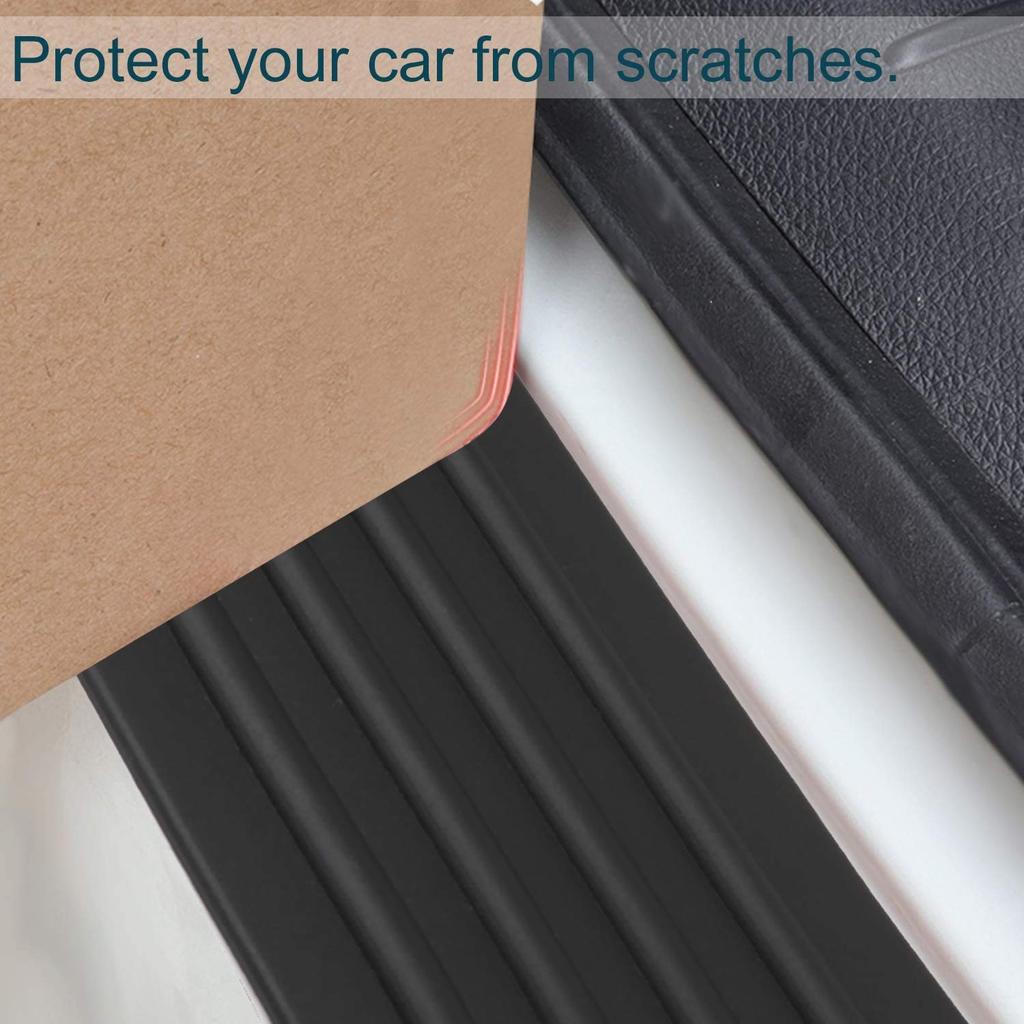 Anti-scratch Car Trunk Door Sill Plate Protector Universal Rear Bumper Guard Rubber Mouldings Pad Trim Cover Strip Car Styling