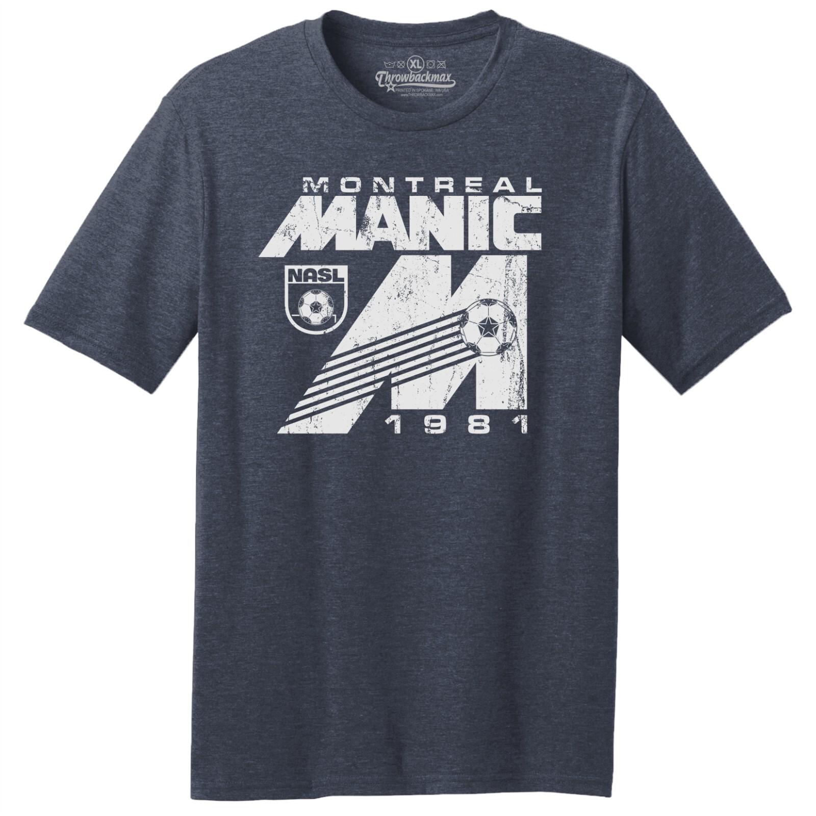 Montreal Manic NASL Soccer 1981 TRI-BLEND Tee Shirt - Canadiens, Expos XXXL