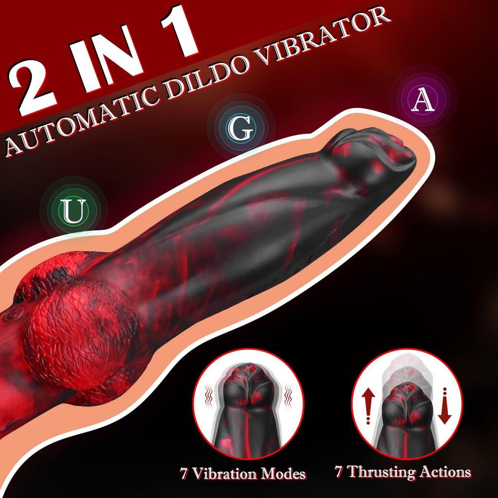 Thrusting Dragon Insert Dildo Vibrator Sex Toys 8.7In 4 IN 1 Monster Remote Control Thick Dildo Suction Cup Dildo Anal Toys Adult Product Masturbator