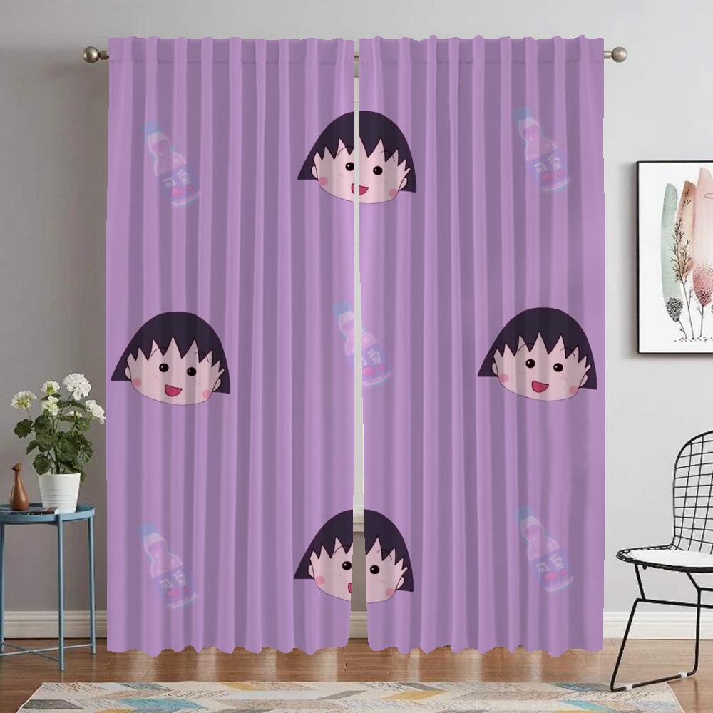 Blackout Curtain for Room 2 Panel Chi-bi Maruko Anti-mosquito Curtains Tulle for Bedroom Halloween Decoration Shades Partition