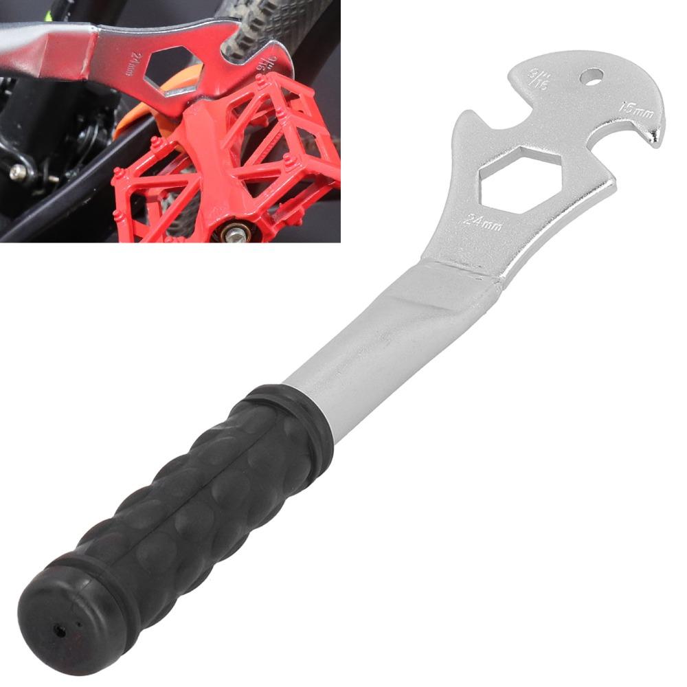 Double Sided Bike Pedal Wrench 15mm 24mm 9/16" Pedal Removal Tool  Bike Repair