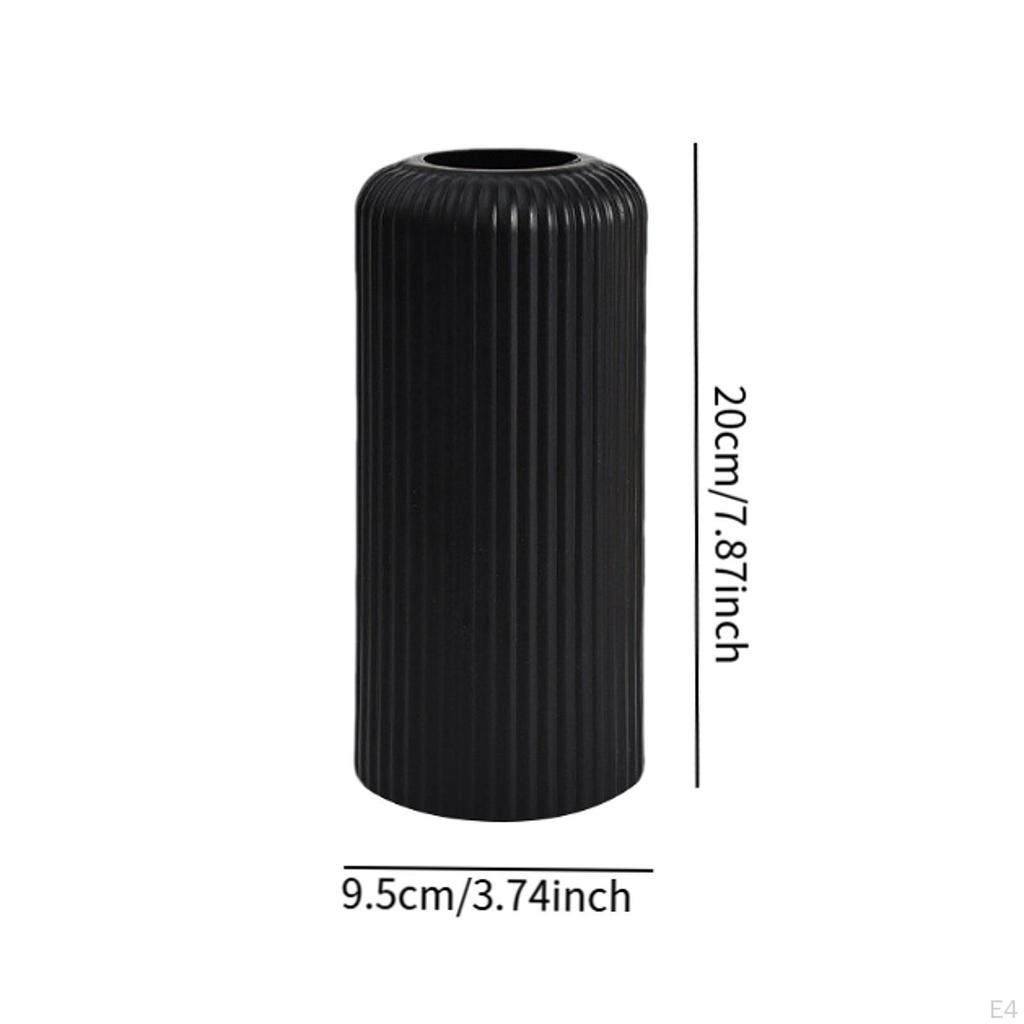 Striped Flower Vase Decorative Desktop Ornament Creative Floral Arrangement Display Plants