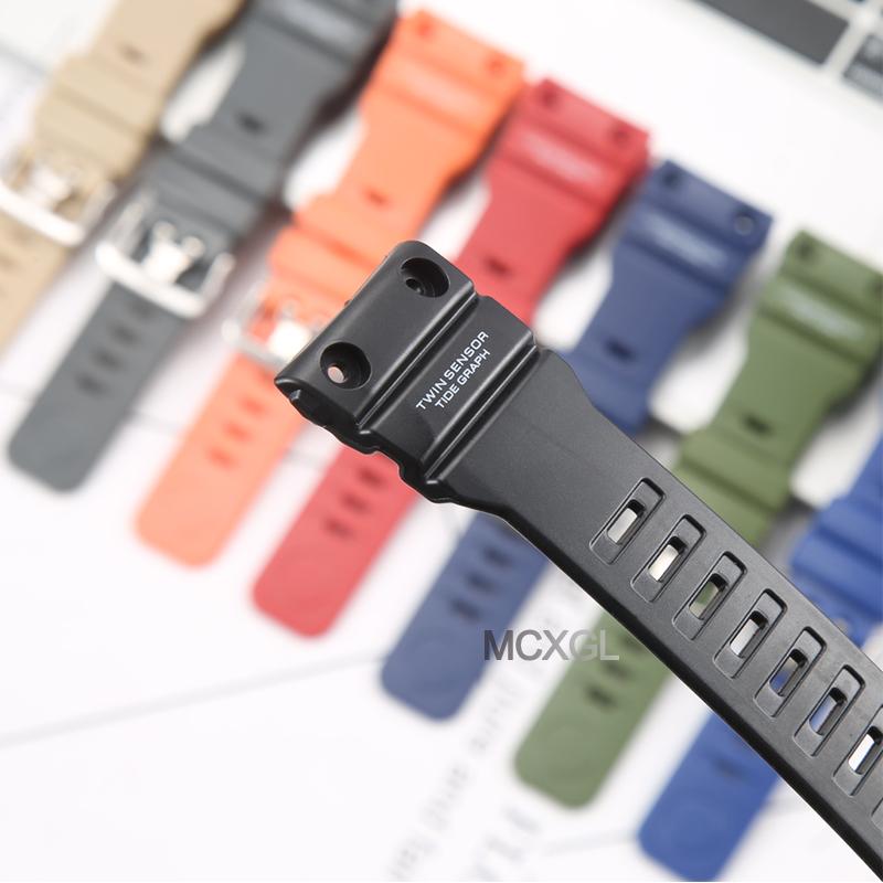 Resin Watch Strap Suitable for Casio GN-1000 Gn-1000 Watch Band Waterproof Replacemnet Bracelet