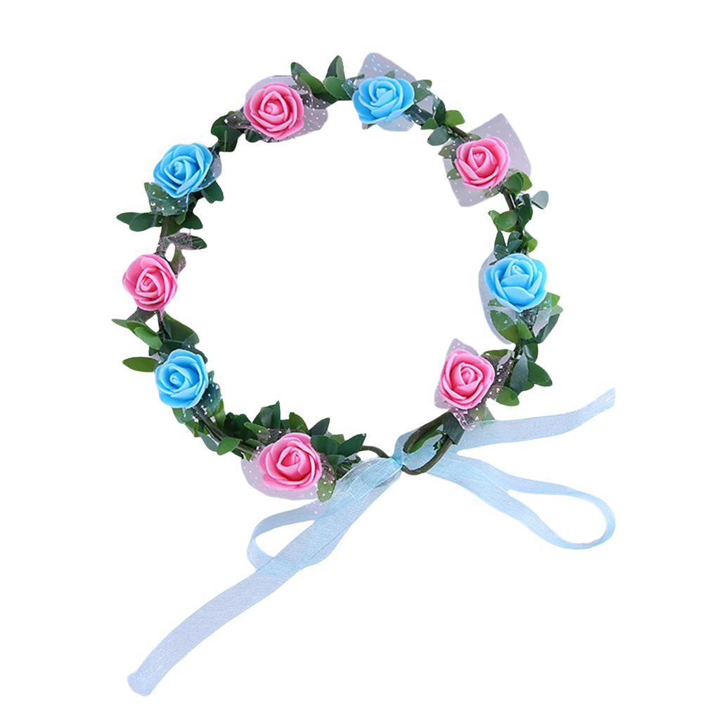 Stylish Flower Crown Headband for Weddings Parties and Festivals with Unique Colors and Comfortable Party Headwar