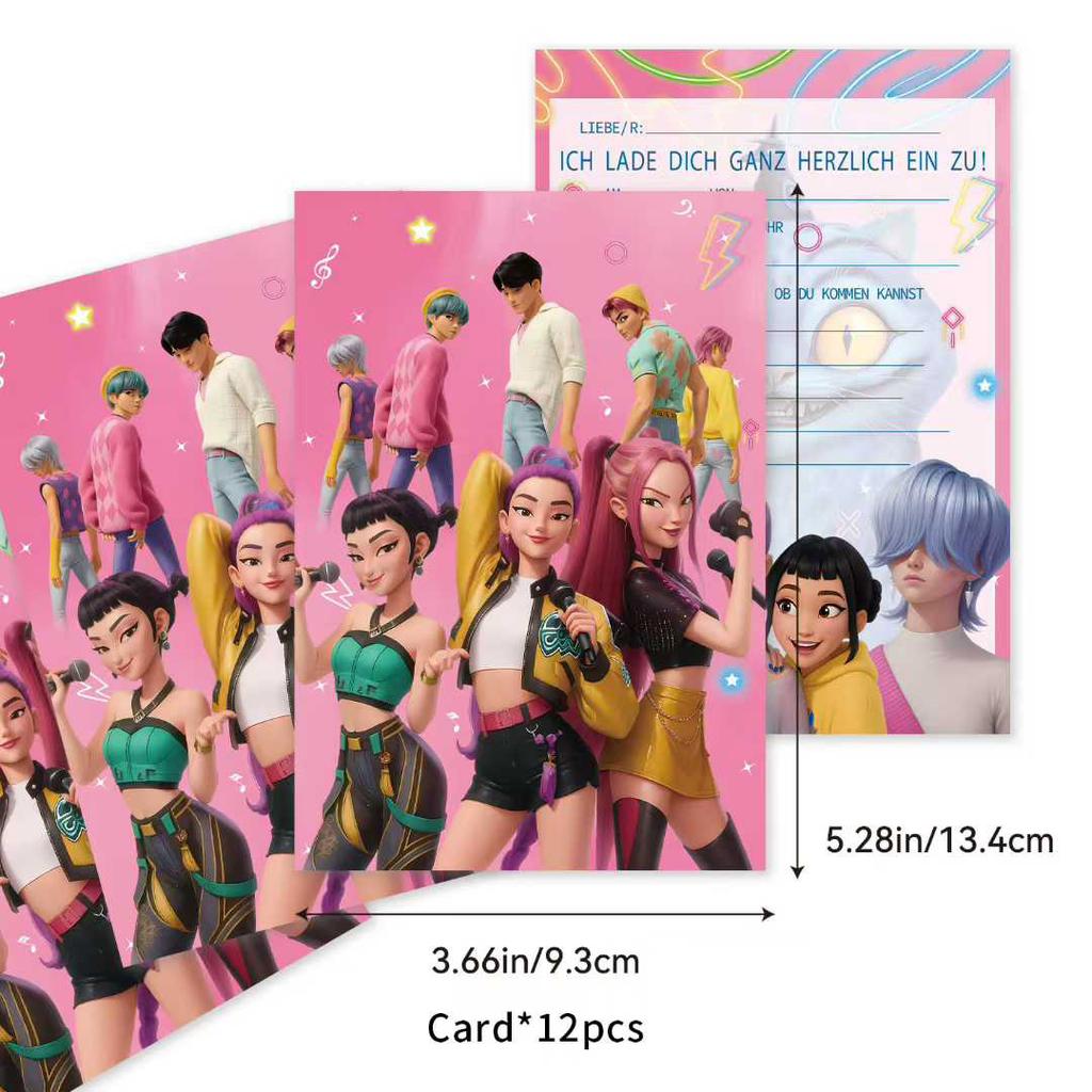 12 Stück Set Kpop Dämonenjäger Süßigkeiten Papiertüte Rumi Mira Zoey Saja Jungen Handtasche Geschenkverpackungsbeutel Party Einladungskarten Kinderfreundlich Unterhaltsam Spaß