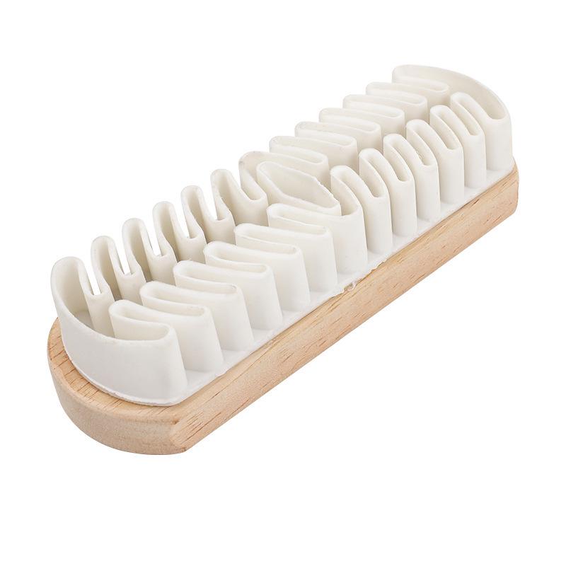Shoe Brush with Solid Wood Handle & Horsehair Bristles - Soft Cleaning & Polishing for Leather Shoes