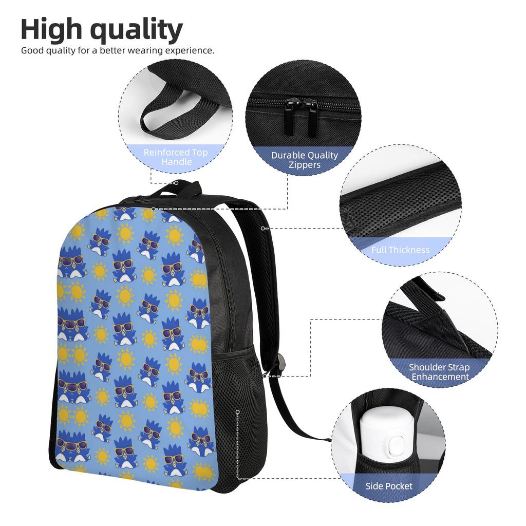 B-BADBADTZ Backpacks for Women Men Water Resistant College School Penguin Anime Bag Printing Bookbags