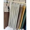 Women's Pleated Skirt Drooping Metallic Swinging Pleated Skirt Spring and Summer Dress