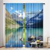 2Pcs Landscape Curtain Lake Louise Banff National Park Canada Lakeside Rocks Clear Water Scenic For Living Room Bedroom Kitchen