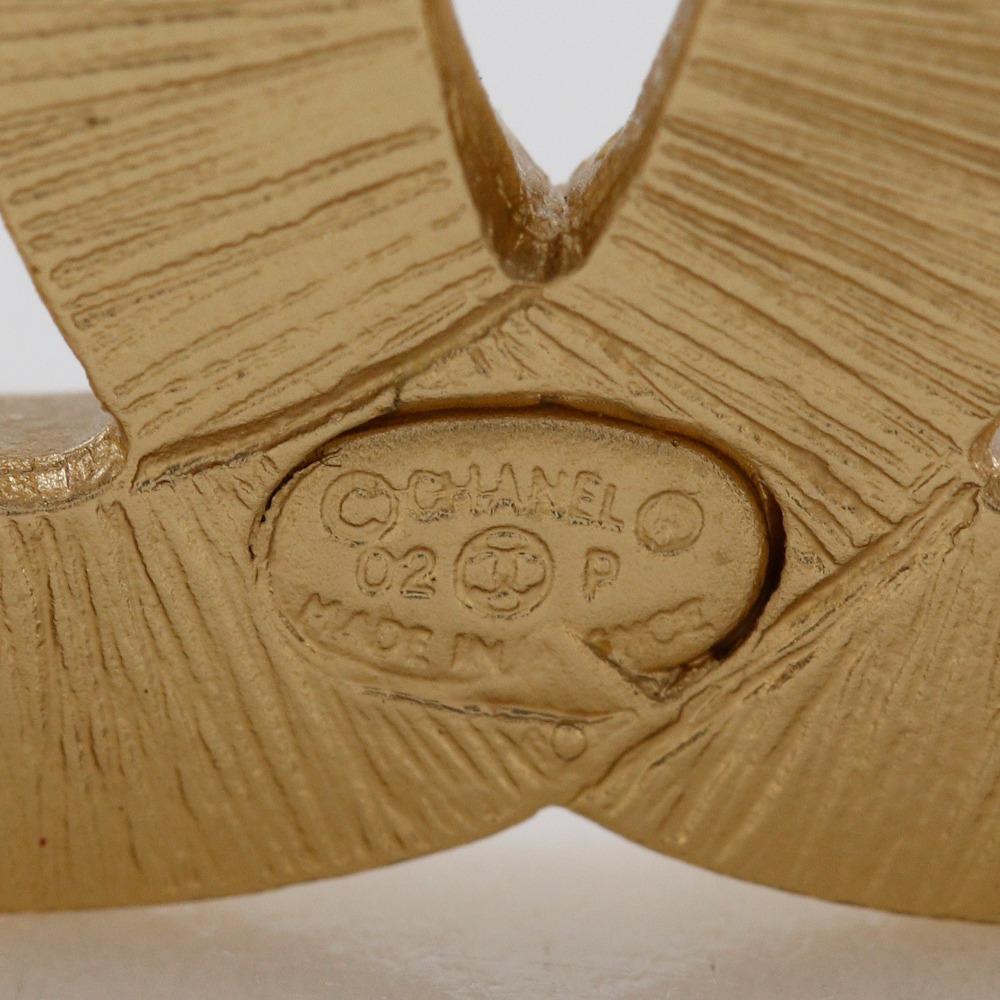 CHANEL COCO Mark Bangle pink Plated Gold/Rhinestone/Fake pearl 15.3g Women Used