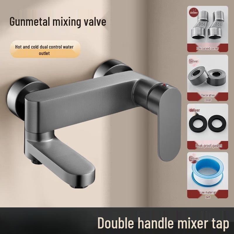 TLXT Bathroom Shower Mixer Faucet with Handheld Sprayer