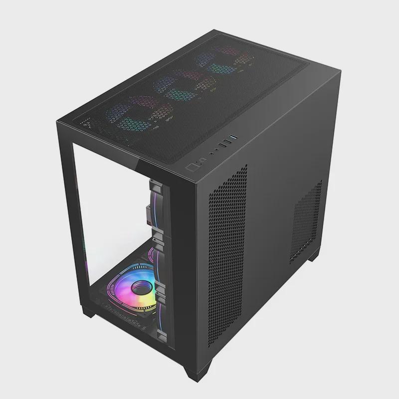 Panoramic Transparent PC Case for E-sports with Water Cooling