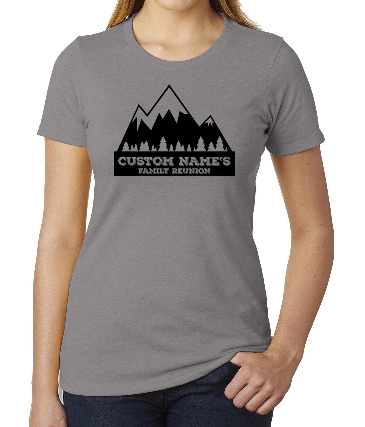 Mountains with Custom Name- Family Reunion Woman s T-Shirts S