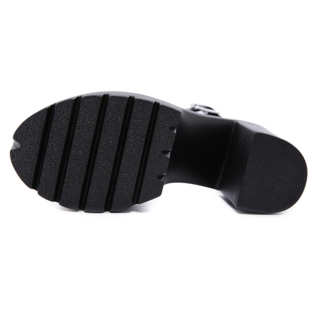 2025 New Summer Shoes Women White Open Toe Button Belt Thick Heel Wedges Platform Shoes Fashionable Casual Sandals Female