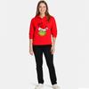 Women's Stand-up Collar Long-sleeved Pullover Top, Christmas Print Sports Top
