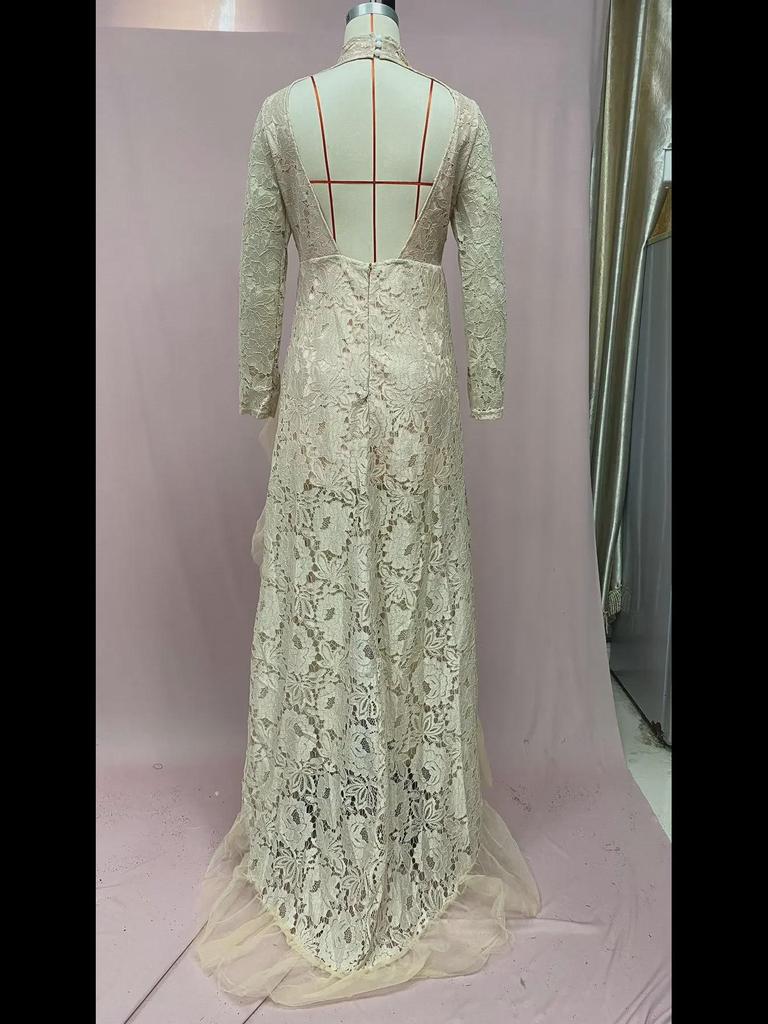 Goldenes Fischschwanz-Abendkleid für Damen – 2025 Neuer eleganter Herbst/Winter-Bankettstil