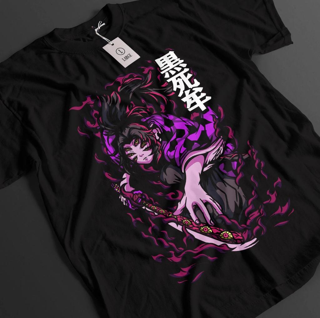 Demon Slayer Shirt Kokushibo Upper Moon 1 Tshirt Tanjiro Kny Anime Muzan Tee7